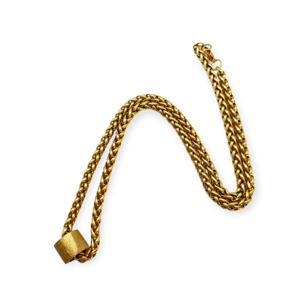 necklace steel gold wheal with washer3